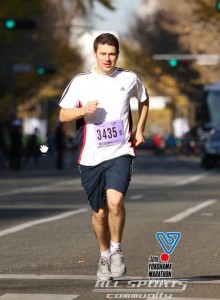 Alan running in the Yokohama Marathon